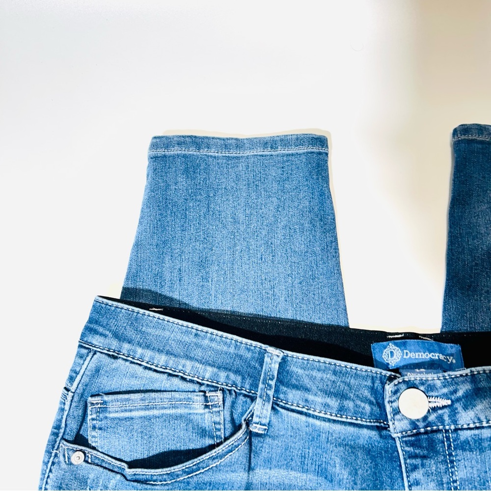 Democracy jeans Ab Solution skinny jeans distressed stretchy women Size 18 - Picture 6 of 14